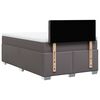 vidaXL Boxspringbett mit Matratze Grau 120x200 cm Kunstleder