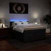 vidaXL Boxspringbett mit Matratze Schwarz 140x200 cm Kunstleder