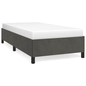 vidaXL Bettgestell ohne Matratze Dunkelgrau 90x190 cm Samt