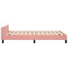 vidaXL Bettgestell mit Kopfteil ohne Matratze Rosa 120x200 cm Samt