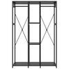 vidaXL Kleiderschrank Schwarz 110x40x167 cm Metall und Spanplatte