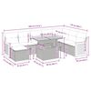 vidaXL 11-tlg. Garten-Sofagarnitur mit Kissen Schwarz Poly Rattan