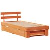 vidaXL Bettrahmen Wachsbraun 75 x 190 cm Massives Kiefernholz