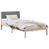 vidaXL Bettgestell Braun und Dunkelgrau 90 x 190 cm Massivholz Kiefer