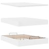 vidaXL Ottoman-Bett mit Matratze & LEDs Wei&szlig; 140x190 cm Kunstleder