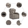 vidaXL Relaxsessel Taupe Stoff