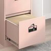 vidaXL Aktenschrank Rosa 44 x 50 x 106,5 cm Kaltgewalzter Stahl