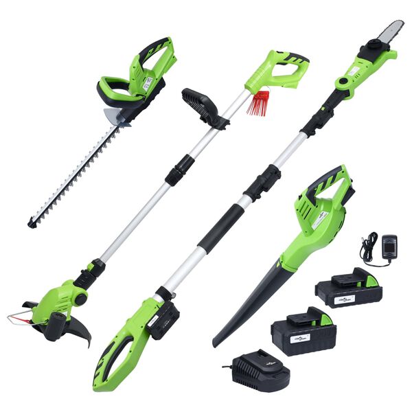 vidaXL 4-tlg. Akku-Gartenger&auml;t-Set mit Ladeger&auml;te & Akkus