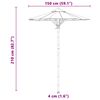 vidaXL Garten-Sonnenschirm Dunkelgrau &Oslash; 270 x 260 cm Bambus
