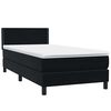 vidaXL Boxspringbett mit Matratze & LED Schwarz 100x220 cm Samt