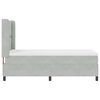 vidaXL Boxspringbett mit Matratze Hellgrau 90 x 190 cm Samt