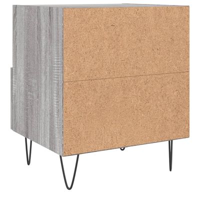 vidaXL Nachttische 2 Stk. Grau Sonoma 40x35x47,5 cm Holzwerkstoff