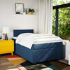 vidaXL Boxspringbett mit Matratze Blau 120x190 cm Stoff