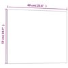 vidaXL Magnettafel Wandmontage Schwarz 60x50 cm Hartglas