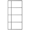 vidaXL Schiebet&uuml;r ESG Glas und Aluminium mattiert 102,5x205 cm Schwarz