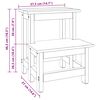 vidaXL Hocker Natur 37 x 37 x 46 cm Mahagoni Holz