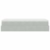 vidaXL Ottoman-Bett mit Matratze Hellgrau 90x200 cm Samt