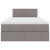 vidaXL Bett mit Stauraum und LED mit Matratze Taupe 120 x 190 cm Stoff