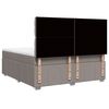 vidaXL Boxspringbett mit Matratze Taupe 180x200 cm Stoff
