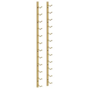 vidaXL Wand-Weinregal f&uuml;r 12 Flaschen Golden Eisen