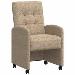 vidaXL Esszimmerst&uuml;hle mit Rollen 2 pcs Hellgrau 58 x 67 x 97 cm