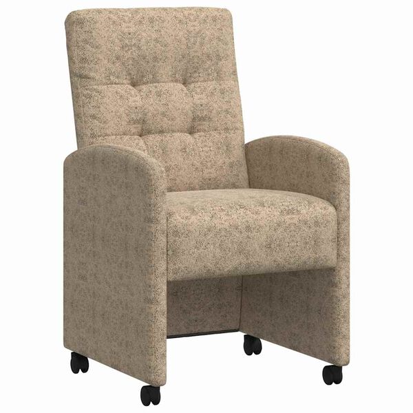 vidaXL Esszimmerst&uuml;hle mit Rollen 2 pcs Hellgrau 58 x 67 x 97 cm