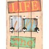 vidaXL Wandgarderobe mit 6 Haken 120 x 40 cm "LE LIFE"