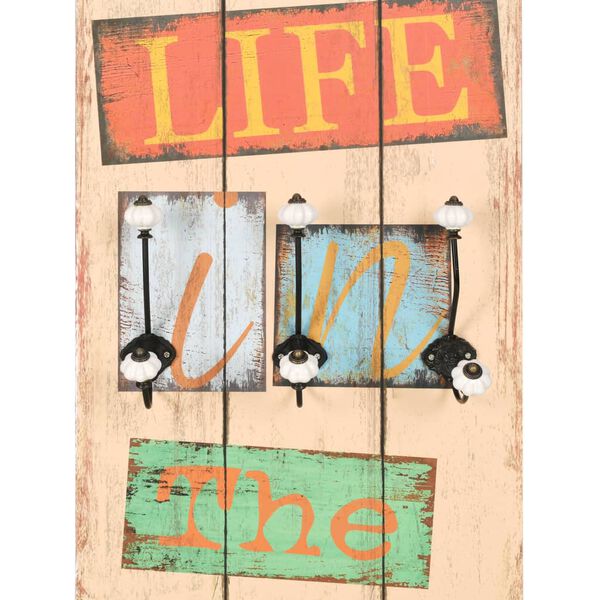 vidaXL Wandgarderobe mit 6 Haken 120 x 40 cm "LE LIFE"