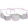 vidaXL 8-tlg. Garten-Sofagarnitur mit Kissen Beige Poly Rattan