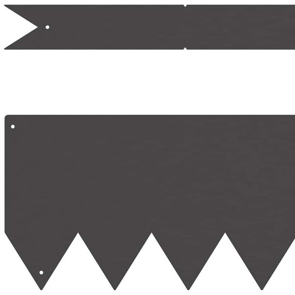 vidaXL Raseneinfassung 20 pcs Schwarz 100 x 0,05 x 20 cm