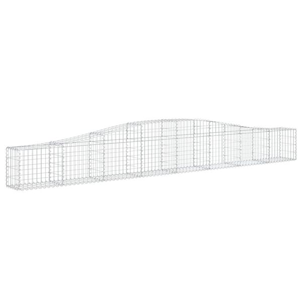 vidaXL Gabionen mit Hochbogen 5 Stk. 400x30x40/60 cm Verzinktes Eisen