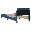 vidaXL Bettgestell mit Kopfteil "Dover" Blau 90x190 cm Stoff