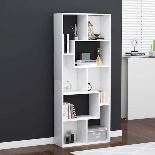 vidaXL B&uuml;cherregal Wei&szlig; 67x24x161 cm Holzwerkstoff