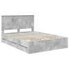 vidaXL Bettrahmen mit Kopfteil Beton Grau 140 x 200 cm Ingenieurs Holz