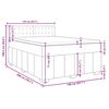 vidaXL Boxspringbett mit Matratze Schwarz 140x200 cm Stoff