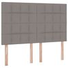 vidaXL Aufbewahrungsbett mit Matratze Taupe 140 x 200 cm Polyester