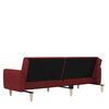 vidaXL Schlafsofa 2-Sitzer Weinrot Stoff