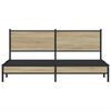 vidaXL Metallbett ohne Matratze Sonoma-Eiche 160x200 cm