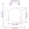 vidaXL Toilettensitz Mehrfarbig 44 x 38 cm MDF-Platte