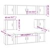 vidaXL 8-tlg. TV-Schrank-Set Grau Sonoma Holzwerkstoff