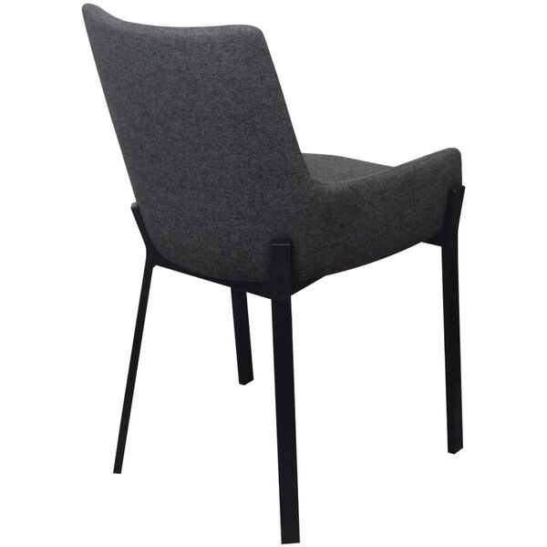 vidaXL Esszimmerst&uuml;hle 2 Stk. Dunkelgrau Stoff