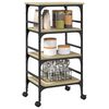 vidaXL K&uuml;chenwagen Sonoma-Eiche 45x35x89,5 cm Holzwerkstoff