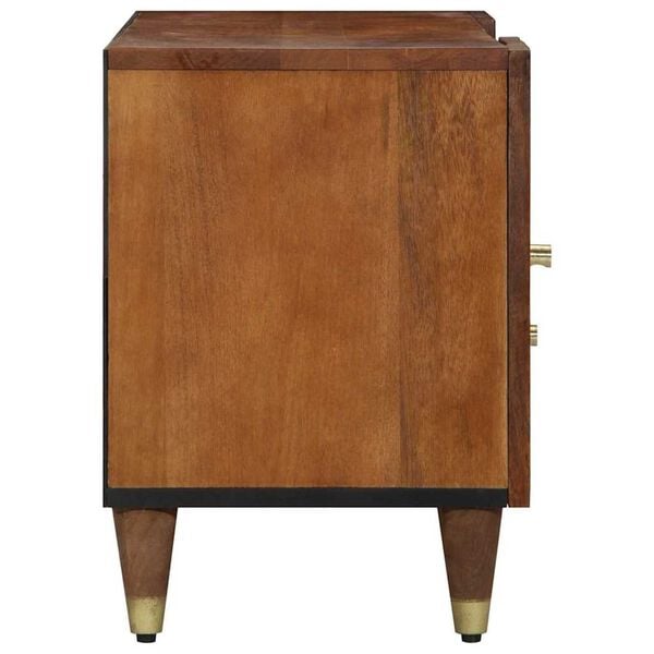 vidaXL TV-Schränk mit Tür Honigbraun 105 x 33 x 46 cm Massivholz Mango