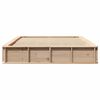 vidaXL Bettrahmen Braun 150 x 200 cm Massives Kiefernholz