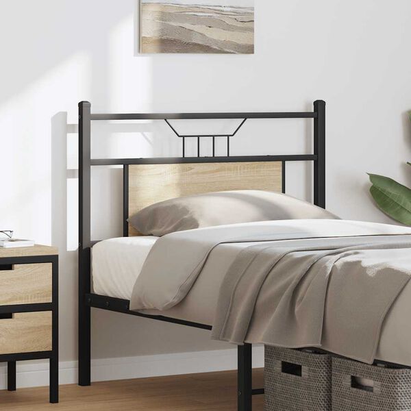 vidaXL Ersatz-Kopfteil Sonoma-Eiche 80 cm Holzwerkstoff und Stahl