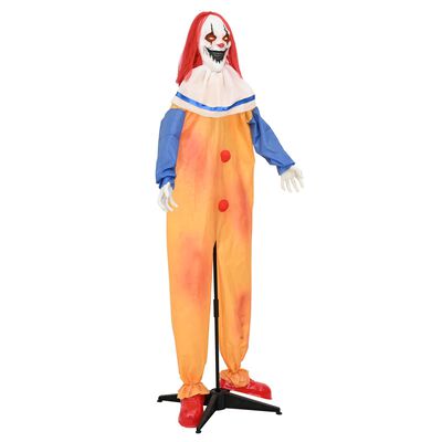 Gruseliger Halloween-Clown SPOOKA, Gelb & Blau, 126,5 x 180 cm