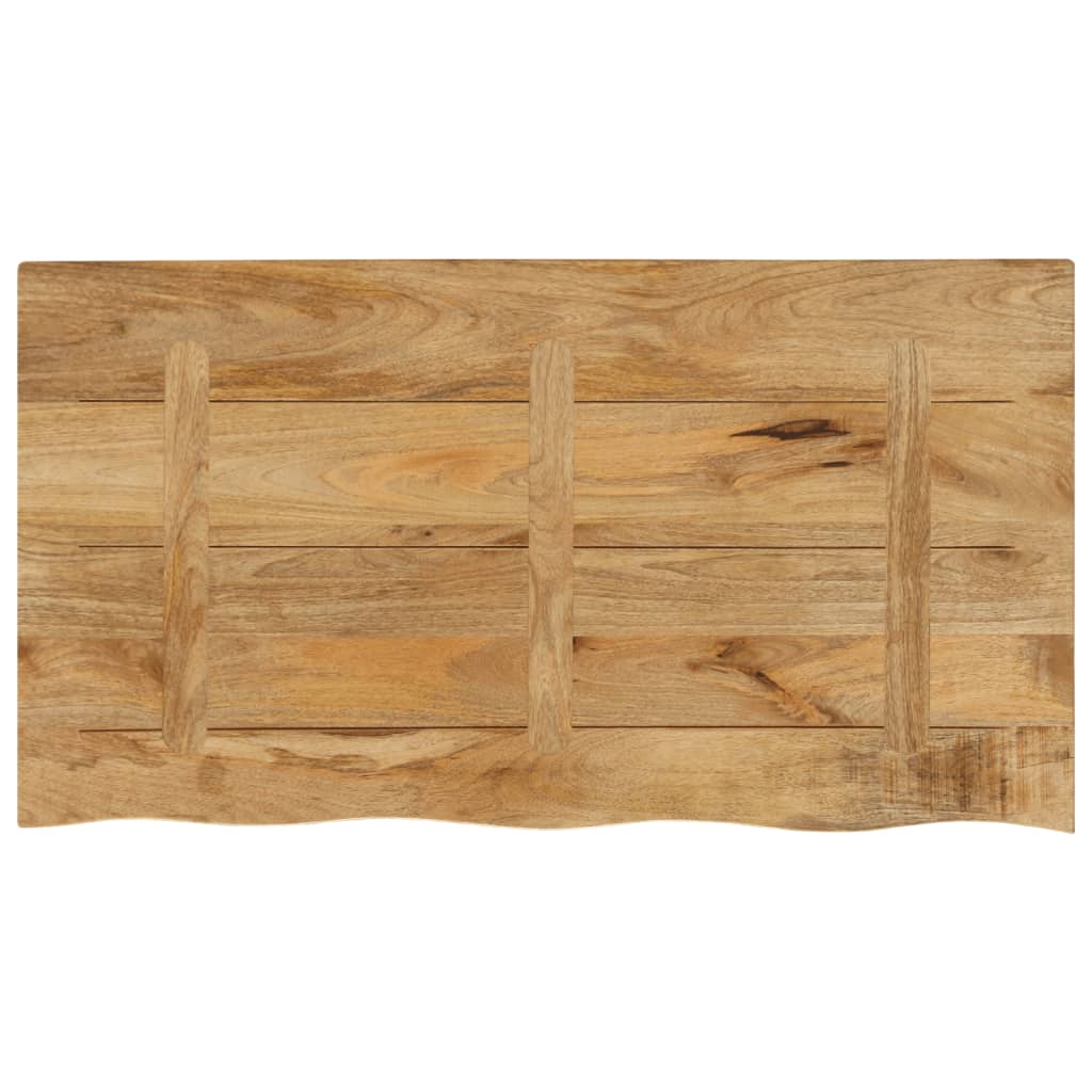 vidaXL Tischplatte 100x60x3,8 cm Baumkante Massivholz Raues Mangoholz