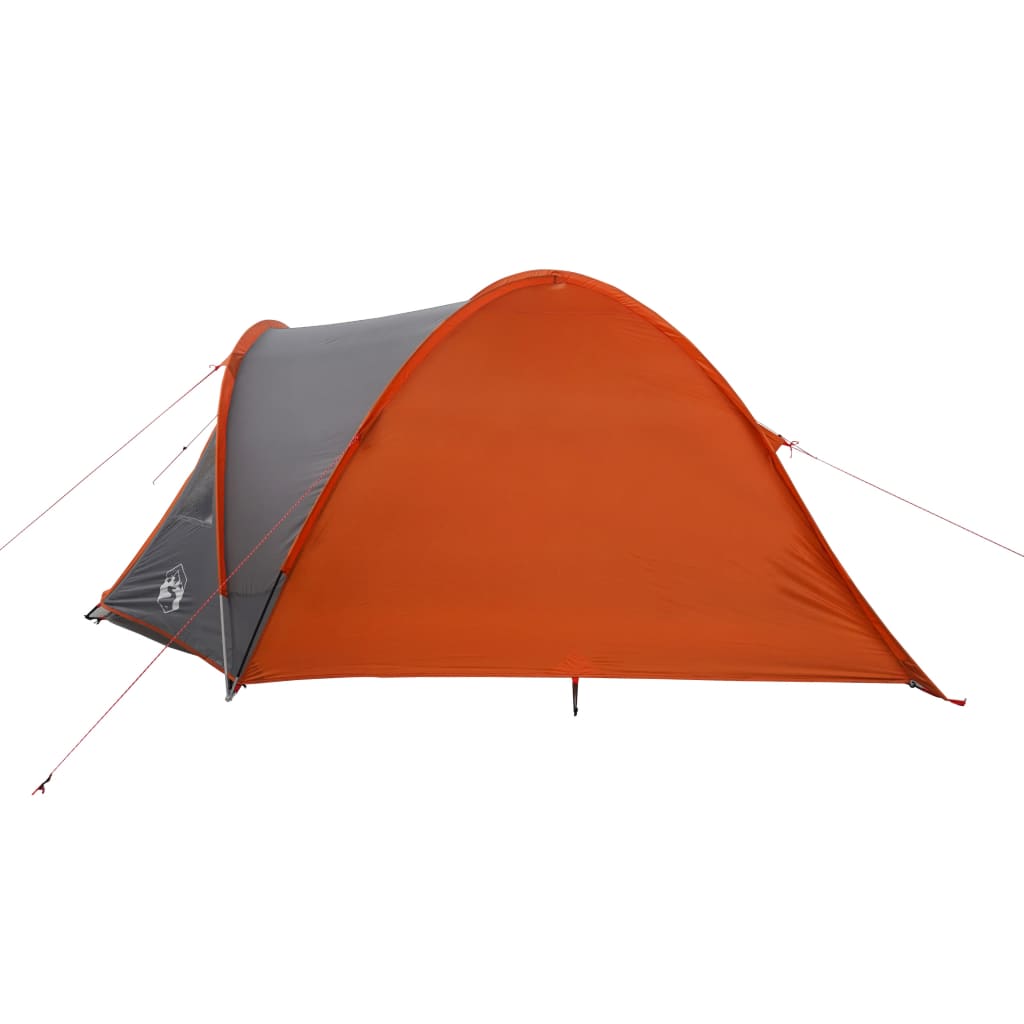 vidaXL Campingzelt 4 Personen Grau und Orange Wasserfest