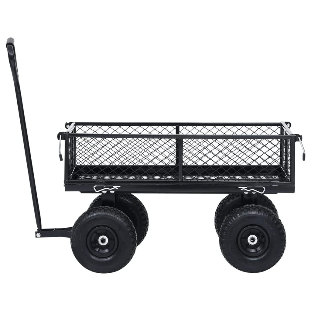 vidaXL Gartenwagen Schwarz 250 kg