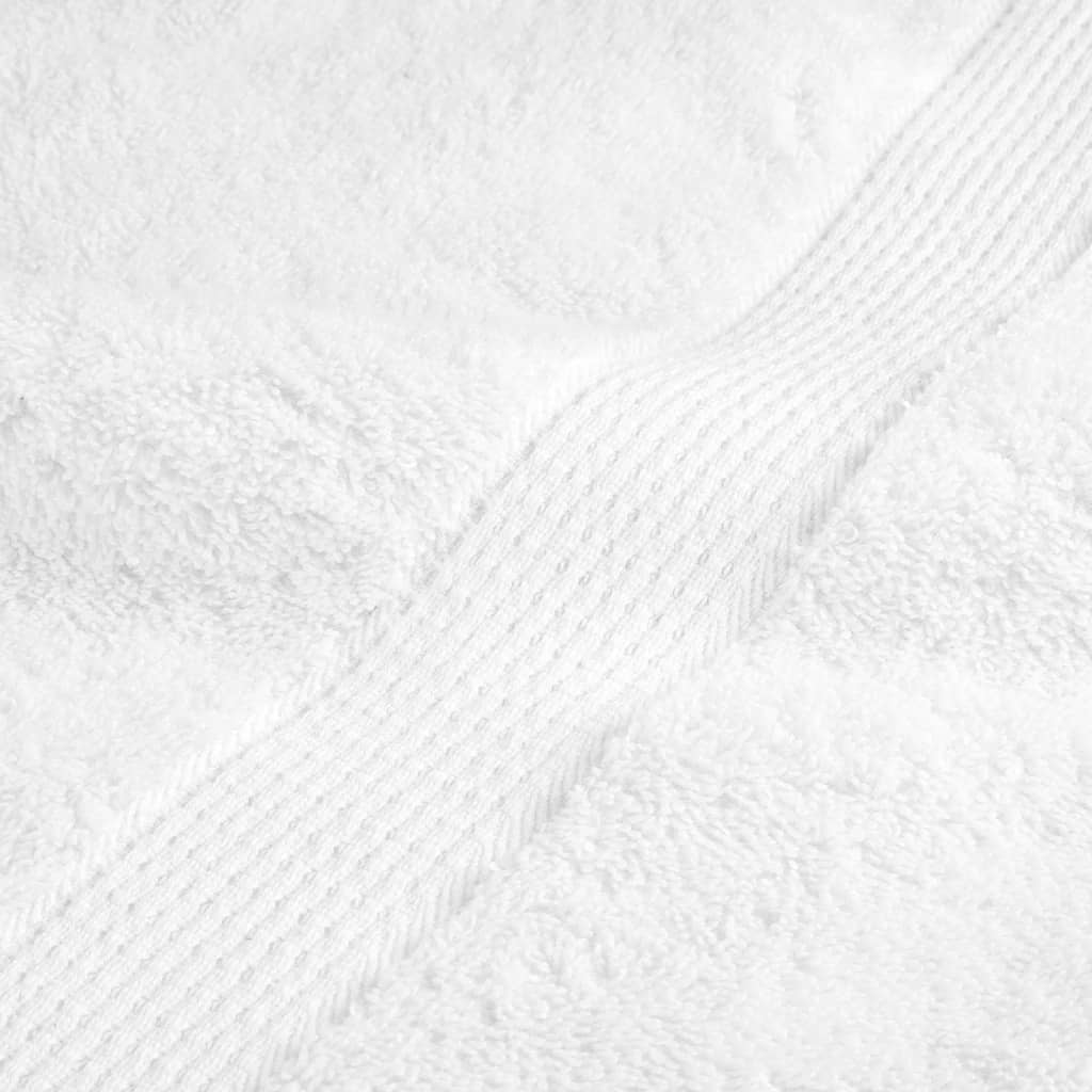vidaXL 8 tlg. Premium-Handtuch-Set Weiß 600 g/m² 100% Baumwolle